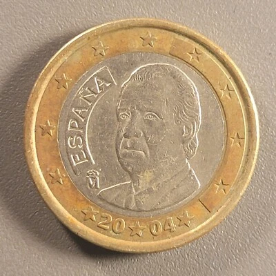 2004 M Spain Espana 1 Euro Coin - King Juan Carlos I - Image 1 of 2