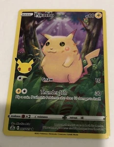 Pikachu 60 HP Gnaw 10 Thunder Jolt 30 Rare Pokemon card excellent condition - Picture 1 of 8
