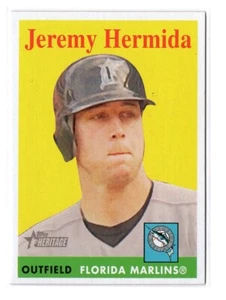 Baseball Card - 2007 Jeremy Hermida 182 - Florida Marlins Topps Heritage - Picture 1 of 1
