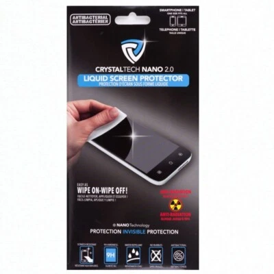 CrystalTech Nano Antibacterial Liquid Screen Protector Phones Watches Tablets - Image 1 of 4