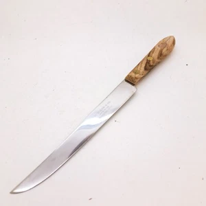 Vintage H. Boker & Co.  Carving/Kitchen Knife Wood Handle Stainless Steel NY - Picture 1 of 5