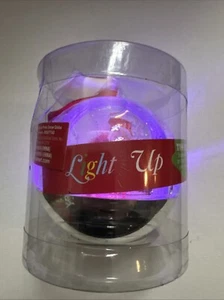 Light Up Photo Snow Globe Ornament Holds Two Photos VTG New -D5 - Picture 1 of 7