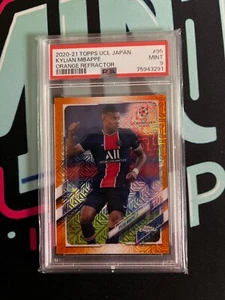 Kylian Mbappe 2020-21 Topps UCL Japan PSG France #95 Orange Refractor /25 PSA 9 - Picture 1 of 2