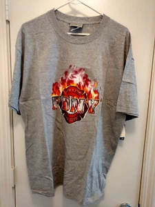 New York FDNY Fire Department Dept Flames T-Shirt Shirt - Picture 1 of 3