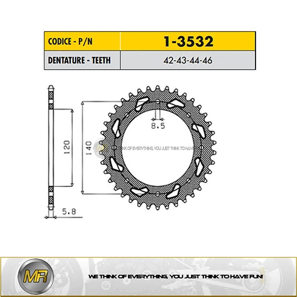 PARA KAWASAKI KLR 650 DE 1986 A 2017 PIÑÓN TRASERO DE ACERO SUNSTAR 520 44 DIENTES Foto 1 de 1