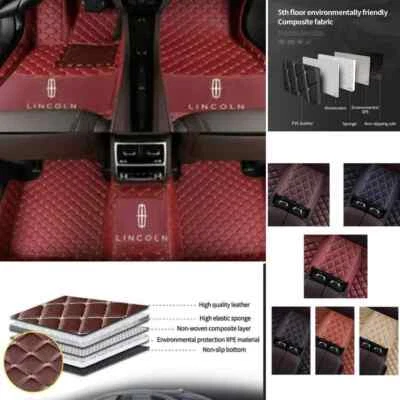 For Lincoln Navigator 1998-2024 Car Floor Mats Waterproof Custom Pu Leather Foto 1 de 4