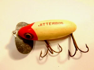 pre-owned yellowish & red Fred Arbogast Jitterbug lure - Picture 1 of 8