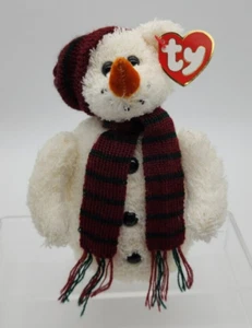 TY Attic Treasures Chillings the Snowman Christmas Holiday Stuffed  2000 TAGS - Picture 1 of 9