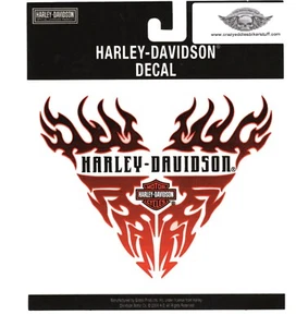 Harley Davidson®  Tribal Flames Bar and Shield Decal  Discontinued 6 IN Wide - Picture 1 of 4