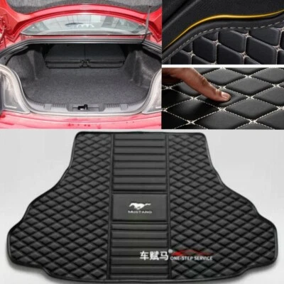 For Ford Mustang 1994-2024 Car Trunk Mats Auto Rear Carpets Cargo Waterproof Pad — 第 1/4 张图片