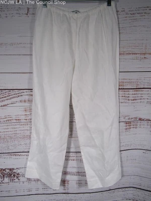 Reformation Women's White Linen Drawstring Pants Size SP - Image 1 of 4