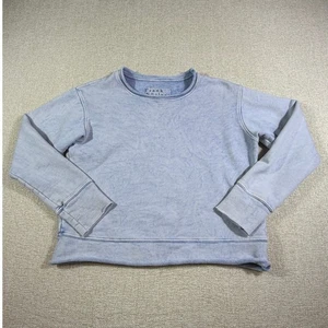 Frank & Eileen Women’s M Blue Tie Dye Long Sleeve Cropped Pullover Sweatshirt - Picture 1 of 7