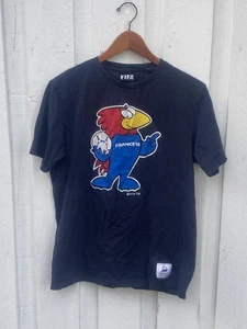 Vintage FIFA France 98 Shirt Mens Medium World Cup Mascot Soccer Tee 90s - Picture 1 of 7