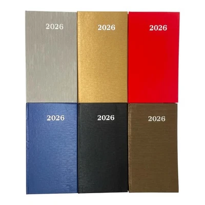 Agenda settimanale 2026 8x14cm morbido liscio nero agendina tascabile - Immagine 1 di 4