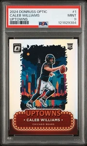 Caleb Williams 2024 Donruss Optic Uptowns #1 Rookie RC PSA 9 Chicago Bears - Picture 1 of 3