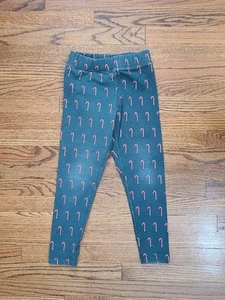 Hanna Andersson Christmas Holiday Green Candy Cane Pants 110 cm Size 5 - Picture 1 of 10