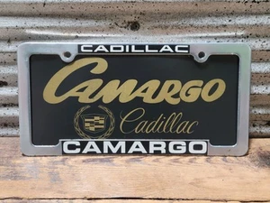 Camargo Cadillac Montgomery Ohio Dealer Vanity License Plate OH Booster Frame - Picture 1 of 6