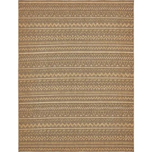 Unique Loom Outdoor Southwestern Light Brown 9' 0 x 12' 0 Area Rug - Picture 1 of 5