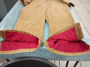 Carhartt Insulated Quilted Coveralls Duck Chore Work Men's 46R XL Brown X01 BRN - Picture 1 of 18