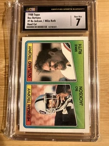 BO JACKSON RC 1988 Topps Box Bottom CSG 7 NM - H/C ⚡️RAREST RC⚡️CENTERED SHARP - Picture 1 of 6