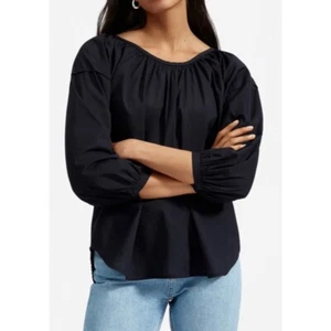 NWT EVERLANE $55 The Ruched Air Blouse Size 00 - Picture 1 of 2