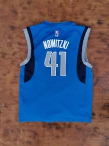 NBA DALLAS MAVERICKS BASKETBALL SHIRT ADIDAS M #41 NOWITZKI - Picture 1 of 8