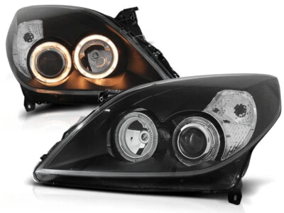 Angel Eyes Scheinwerfer Set für Opel Vectra C BJ 09/05-08 Klar Schwarz RHD LHD - Bild 1 von 2