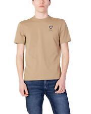 Blauer Plain Short Sleeve Round Neck T-Shirt  -  T-Shirts  - Beige