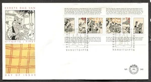 NETHERLANDS 1996, COMIC STRIPS CENTENARY, Scott 960 SOUVENIR SHEET ON F.D.C. - Picture 1 of 1