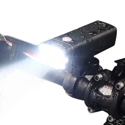 LUCE ANTERIORE LED COB RICARICABILE USB BICI CICLO BICICLETTA BIANCO TE-B0084 - Immagine 1 di 2