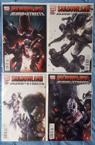 Shadowland Blood on the Street #1,2,3,4 casi nuevo serie completa conjunto lote funcionamiento - Imagen 1 de 5