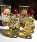 2 Nos Avon Jolly Santa Claus Here?S My Heart Cologne Bottle In Boxes Christmas