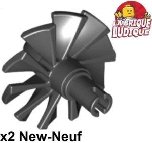 LEGO 2x Hélice Propulsor Avión Engine Turbina Motor Negro/Negro x577 Nuevo - Imagen 1 de 1