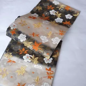 Cinturón de kimono japonés Kyoto Nishijin Ori Fukuro Obi - Imagen 1 de 6
