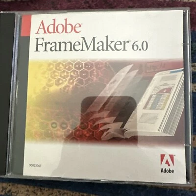 Adobe FrameMaker 6.0 Cd Rom 2 Cd Set ** Exc Cond ** With Serial Number Windows - Image 1 of 4