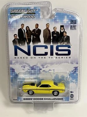 NCIS Gibbs Dodge Challenger Yellow 1:654 Scale Greenlight 44620D - Image 1 of 4
