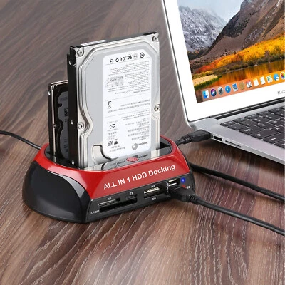 All in 1 HDD Docking 2.5 3.5 SATA HDD Docking Station IDE SATA Hard Disk Reader - Image 1 of 4