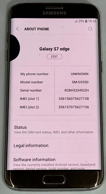 Samsung Galaxy S7 edge SM-G935F - 32GB - Gold (Unlocked) Smartphone - 1 Dot - Image 1 of 4