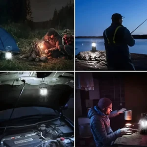 Lámpara LED Brillante Huracán Camping Portátil Batería Plegable '2' Piezas - Imagen 1 de 8