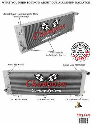 SubZero Champion 2 Row All Aluminum Radiator for 1984 - 1990 Jeep Wagoneer - Image 1 of 4