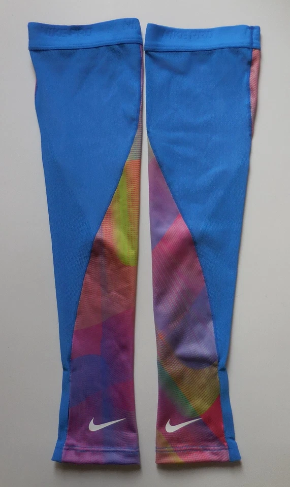 Nike Pro Printed Perf Arm Sleeves Women Lt Photo Blue/White/Multicolor XS/S - Image 1 of 4