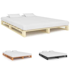 Kiefer Palettenbett Massivholzbett Palettenmöbel Bett mehrere Auswahl vidaXL