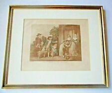 Dulce Domum or the Return from School Colored Mezzotint by John Jones Engraving