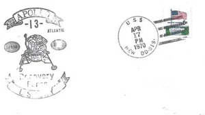 NEW (DD-818) 17 April 1970 Apollo 13 USN Atlantic Fleet Recovery Force Cachet - Picture 1 of 1