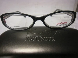 JG HOOK EYEGLASS FRAMES Style BECCA in BLACK Sz. 52-15-135 Free CASE - Picture 1 of 4