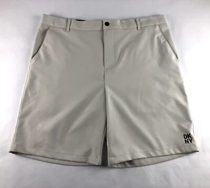 ~NWT~ DKNY Men's Shorts Size 36 Beige Comfort Stretch 9” Inseam - Picture 1 of 8
