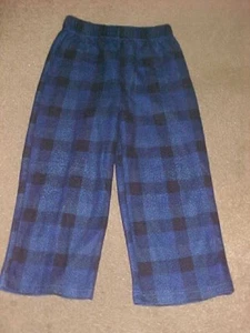 Boys Size XS (4-5) Winter Blue Plaid Fleece Pajama Lounge Pants By Faded Glory - Picture 1 of 5