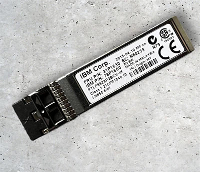 IBM GBIC 8Gb SFP+Transceiver 850nm FTLF8528P2BVC-IK 21CFR1040.10 31P1630 78P1660 - Bild 1 von 4