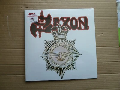 SAXON - STRONG ARM OF THE LAW - LIMITED EDITION SPLATTER VINYL REISSUE LP NWOBHM - Image 1 of 4