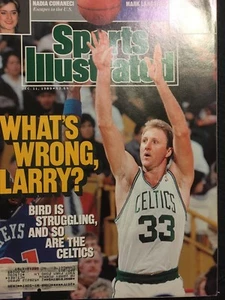 1989 Sports Illustrated BOSTON CELTICS Larry BIRD WHAT'S WRONG LARRY? Schön! - Bild 1 von 2